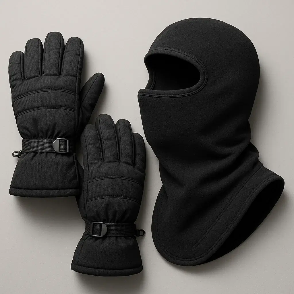 Snow gloves and mask set